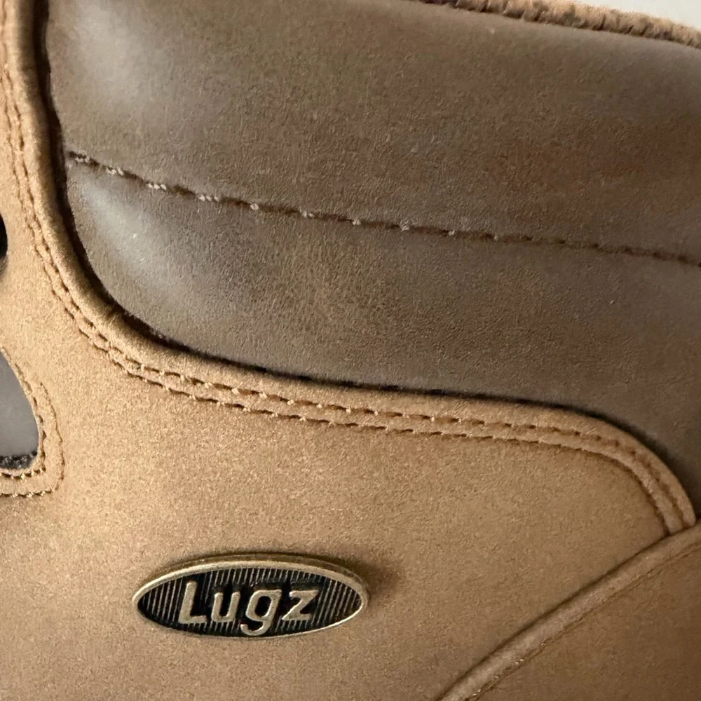NWT LUGZ Scaffold Tan/Brown Lace-Up Work Hike Boots Men’s Sz 8.5 Slip Resistant